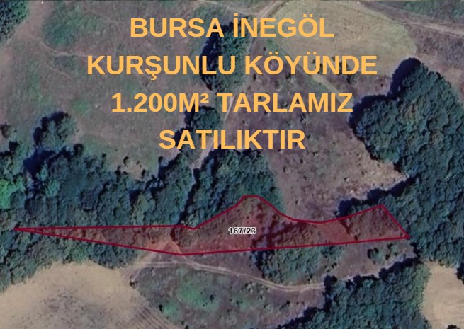 BURSA İNEGÖL  KURŞUNLU KÖYÜNDE 1.200M² TARLAMIZ SATILIKTIR - BURSA İNEGÖL fotoğraf 6